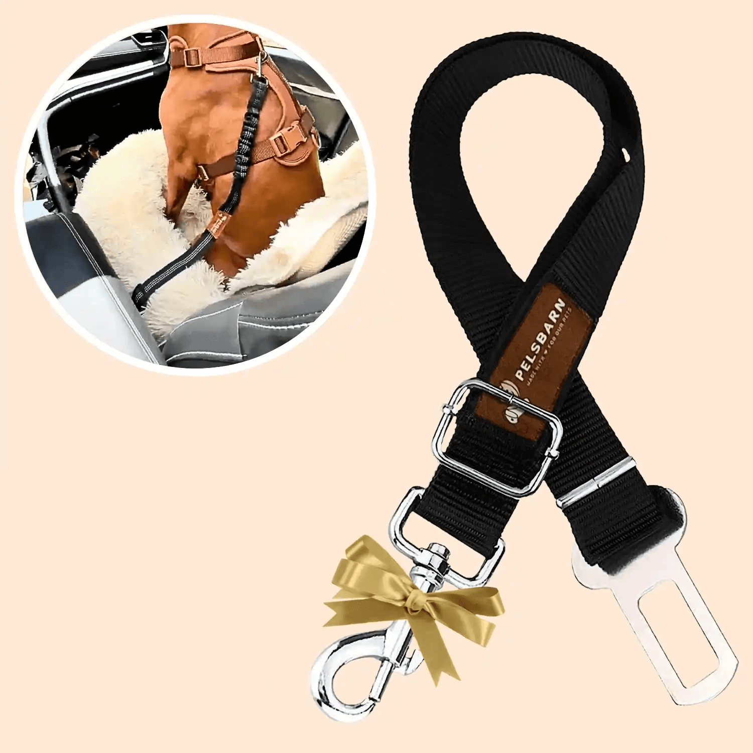 Dog Safety Seat Belt with Elastic Bungee Buffer - Zark Pet